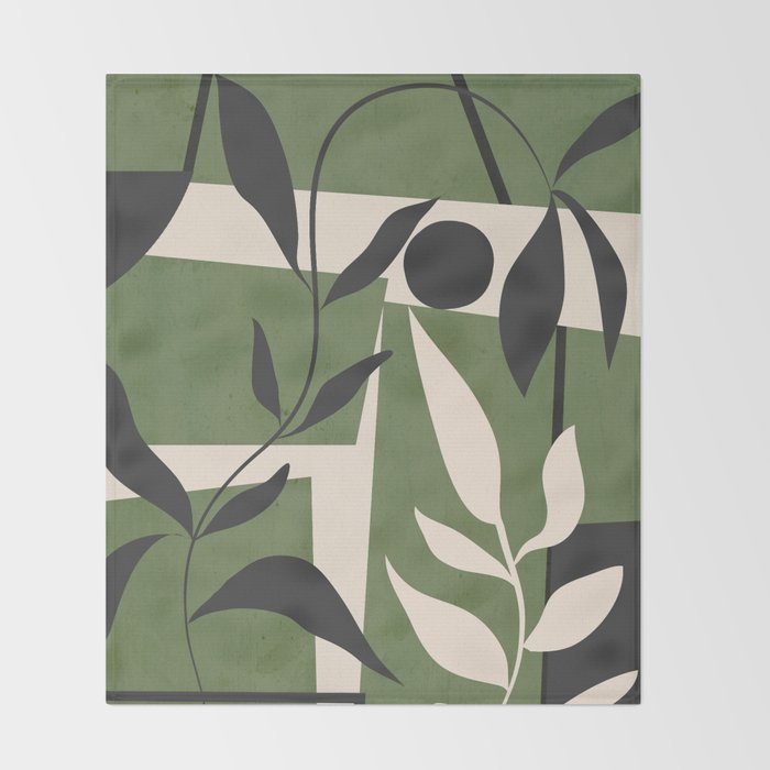 Abstract Foliage 4 Throw Blanket Gallery Image 2
