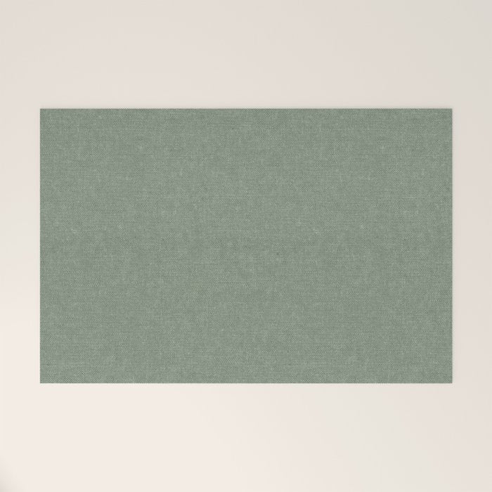 solid woven - sage Welcome Mat Gallery Image 1
