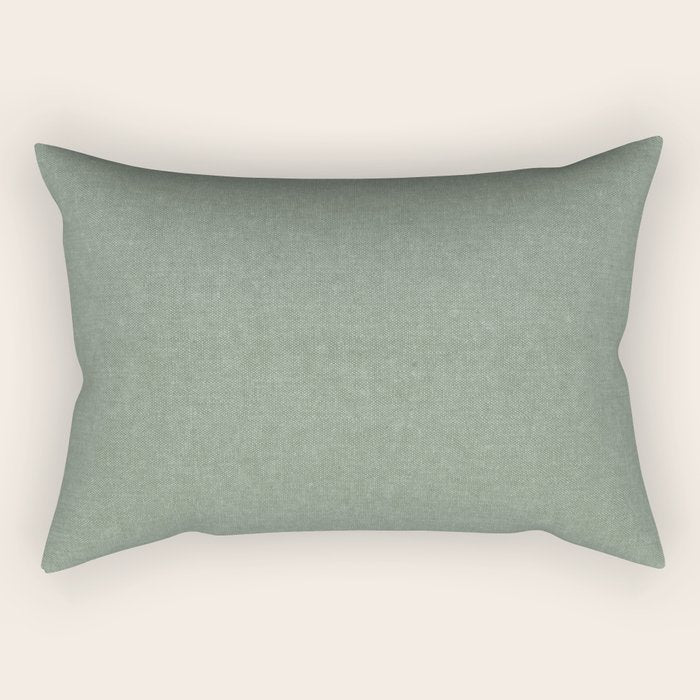 solid woven - sage Rectangular Pillow Gallery Image 2