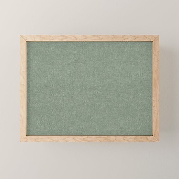 solid woven - sage Mini Art Print Gallery Image 1