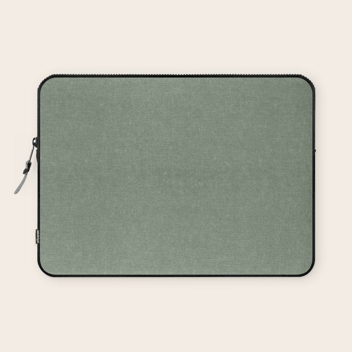 solid woven - sage Laptop Sleeve Gallery Image 1