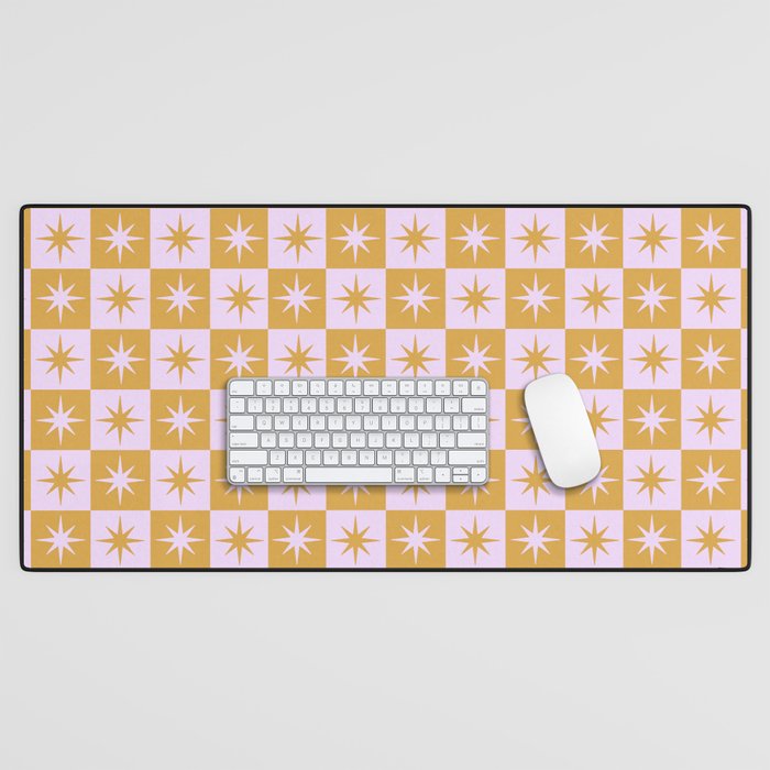 Star Check - Peachy Desk Mat Gallery Image 1