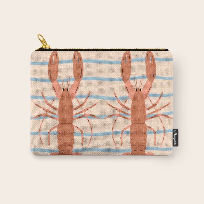 Lobster - Blue Stripes Carry All Pouch Gallery Image 1