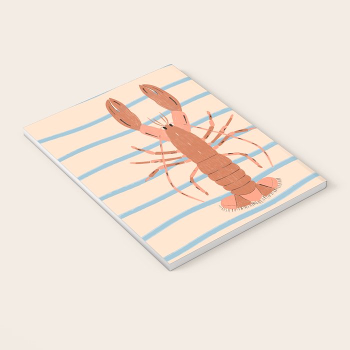 Lobster - Blue Stripes Notebook Gallery Image 3