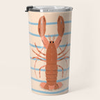 Lobster - Blue Stripes Travel Mug Gallery Image 3