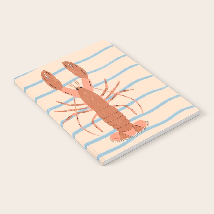 Lobster - Blue Stripes Notebook Gallery Image 1