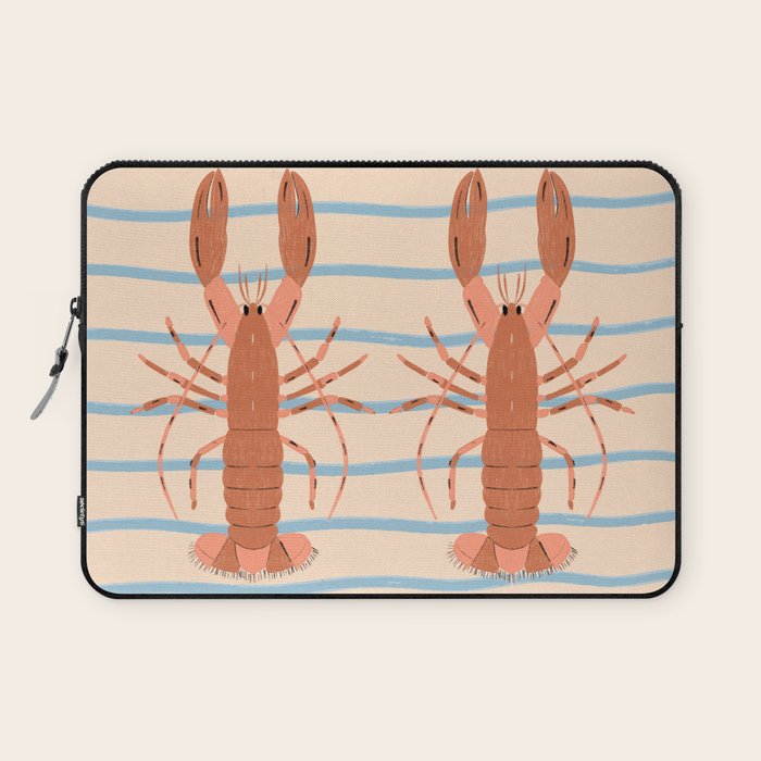 Lobster - Blue Stripes Laptop Sleeve Gallery Image 1