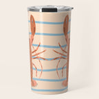 Lobster - Blue Stripes Travel Mug Gallery Image 1