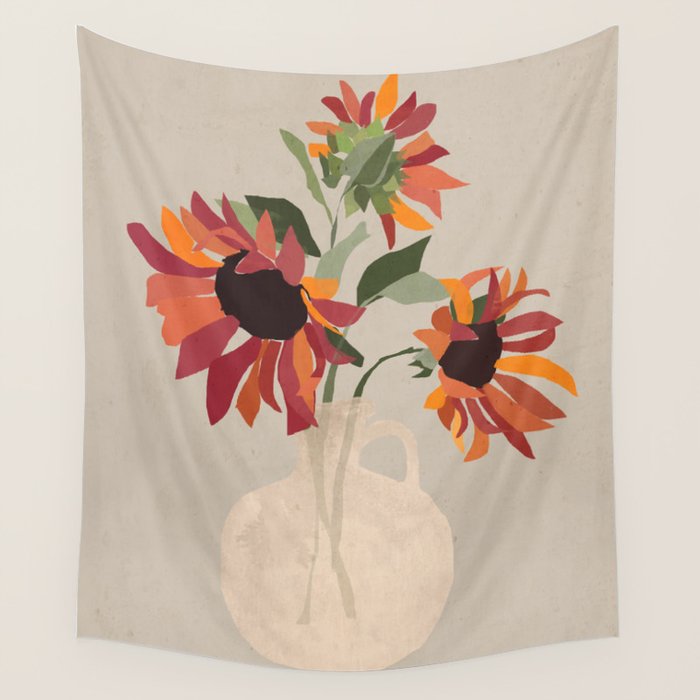 Sunflowers 12 Wall Tapestry Gallery Image 4