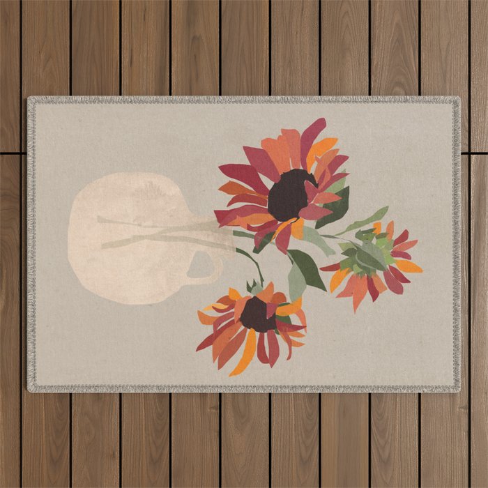 Sunflowers 12 Outdoor Rug Gallery Image 1