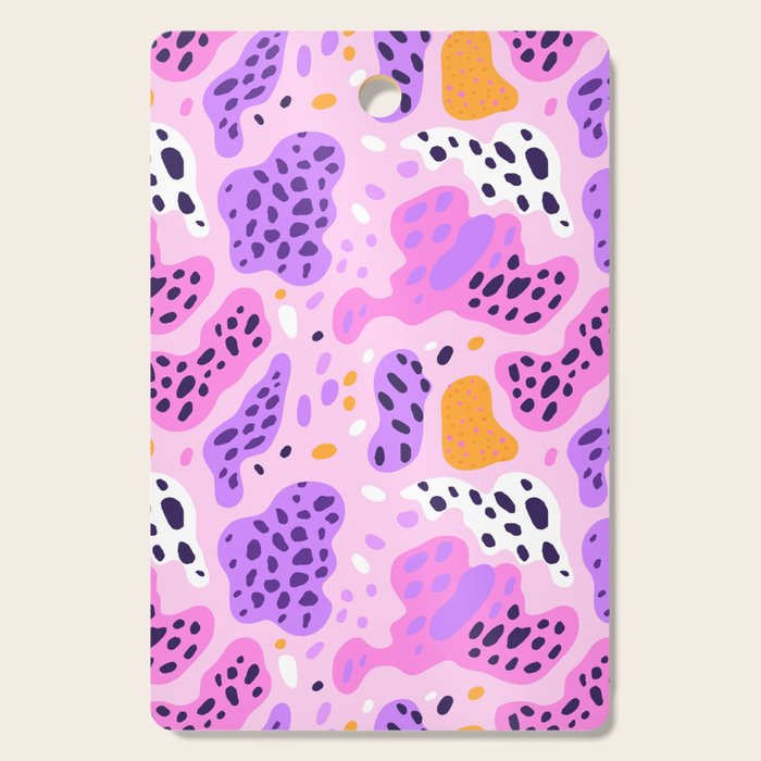 Abstract colorful animal print art pattern Cutting Board Gallery Image 1