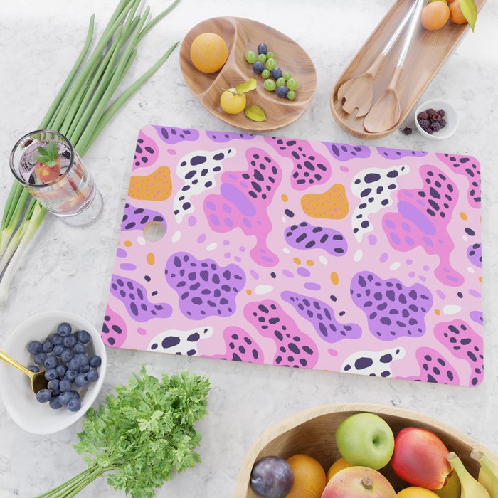 Abstract colorful animal print art pattern Cutting Board Gallery Image 2