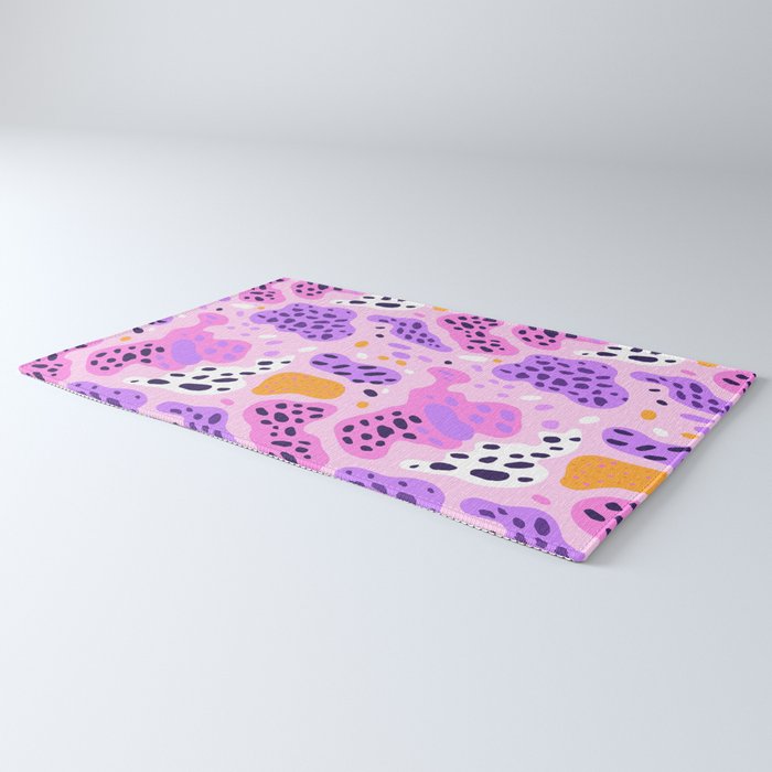 Abstract colorful animal print art pattern Rug Gallery Image 3
