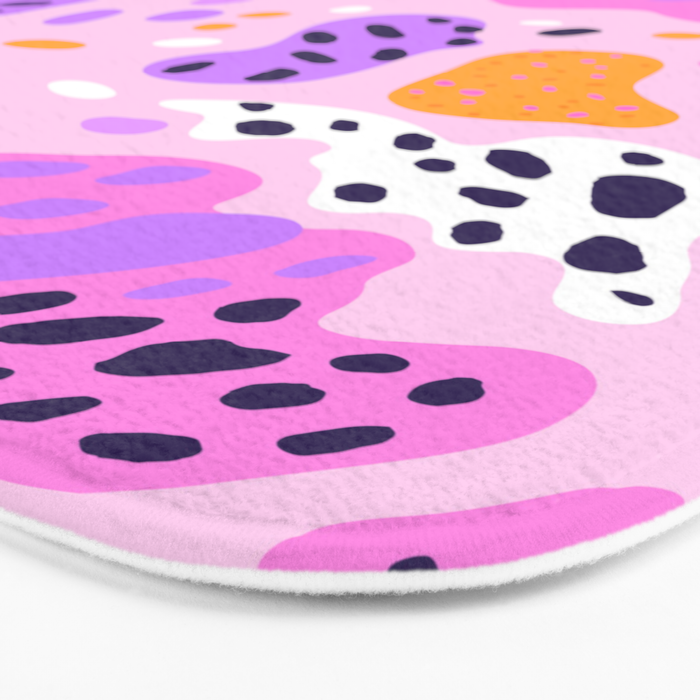 Abstract colorful animal print art pattern Bath Mat Gallery Image 3