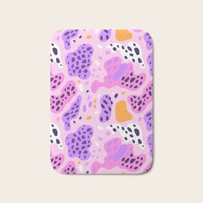 Abstract colorful animal print art pattern Bath Mat Gallery Image 1