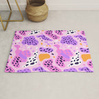 Abstract colorful animal print art pattern Rug Gallery Image 1