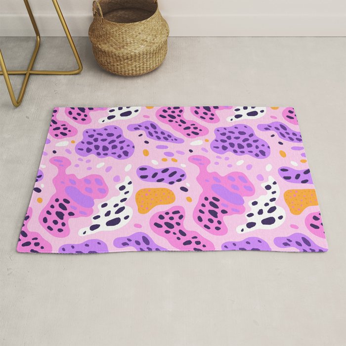Abstract colorful animal print art pattern Rug Gallery Image 1
