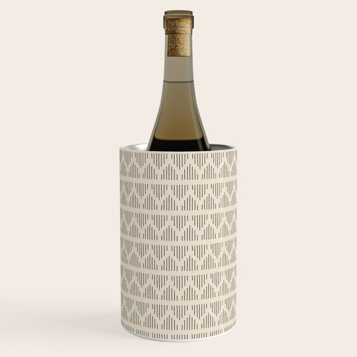 Modern Mudcloth 3, Black on Cream Wine Chiller Gallery Image 2