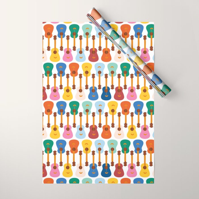 Colorful Guitars Wrapping Paper