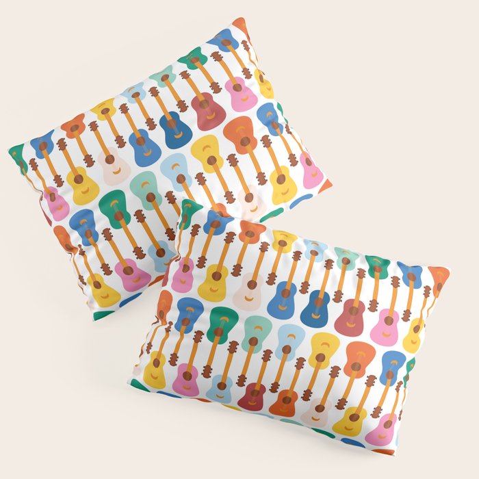 Colorful Guitars Pillow Sham Gallery Image 3