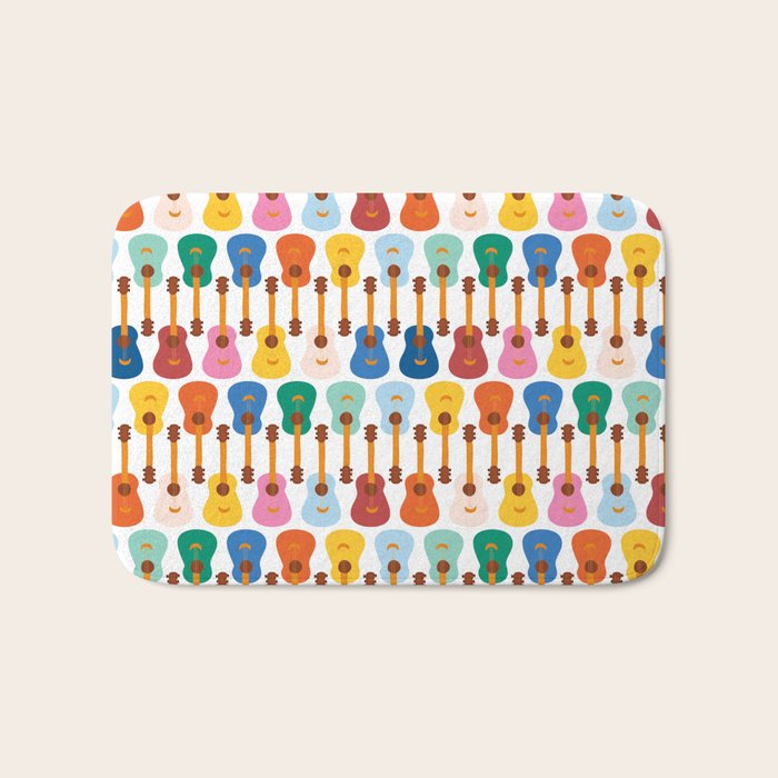 Colorful Guitars Bath Mat Gallery Image 1