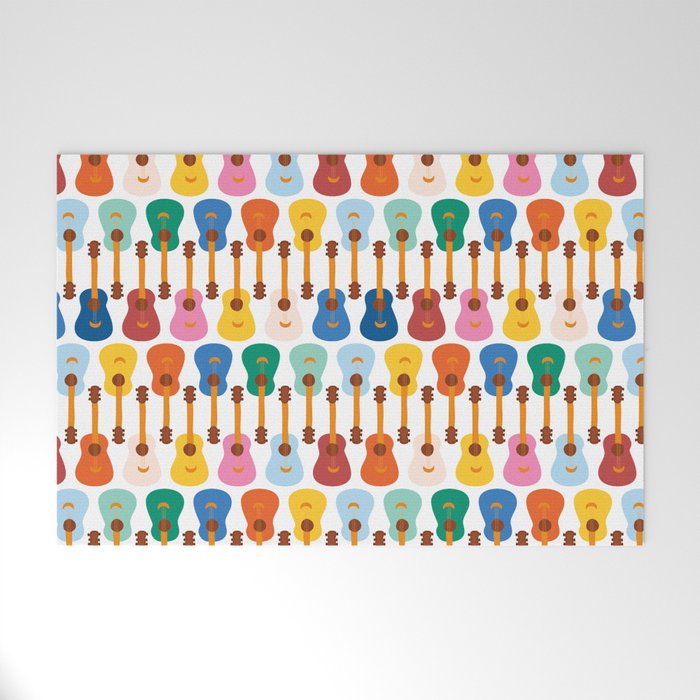 Colorful Guitars Welcome Mat Gallery Image 1