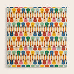 Colorful Guitars Wood Wall Art Gallery Image 1