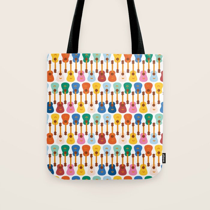 Colorful Guitars Tote Bag Gallery Image 1