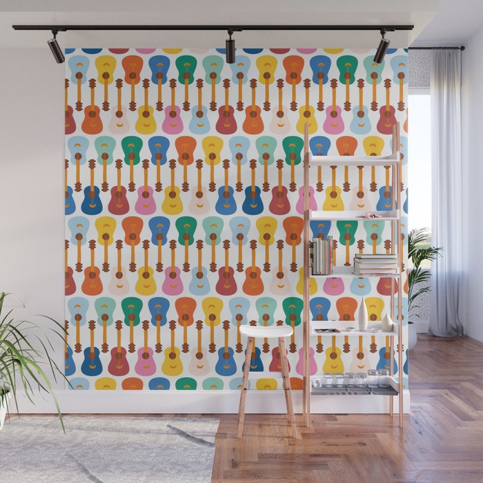 Colorful Guitars Wall Mural Gallery Image 1