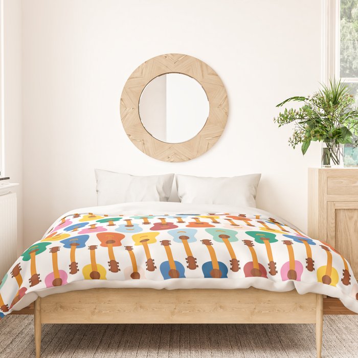 Colorful Guitars Duvet Cover Gallery Image 3