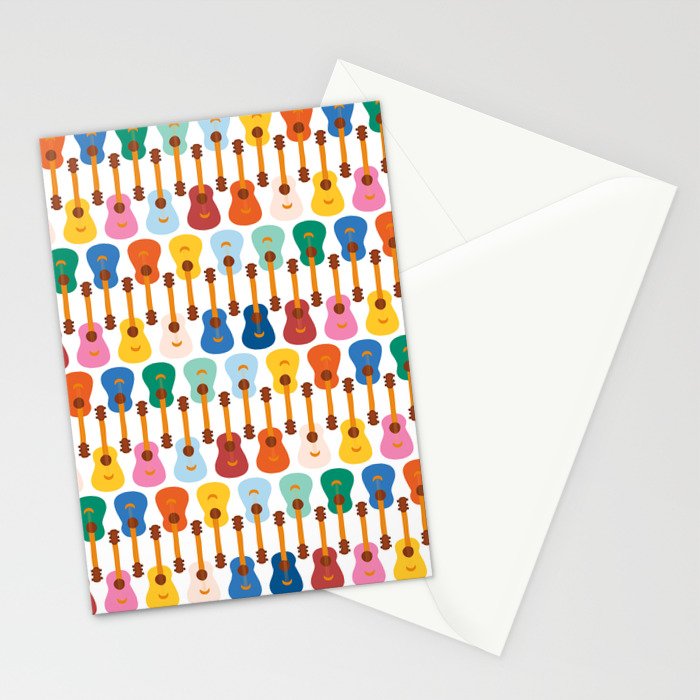 Colorful Guitars Stationery Card Gallery Image 2