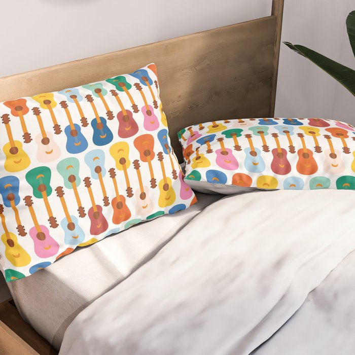 Colorful Guitars Pillow Sham Gallery Image 2