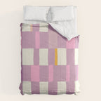 Summer check handdrawn purple Comforter Gallery Image 6