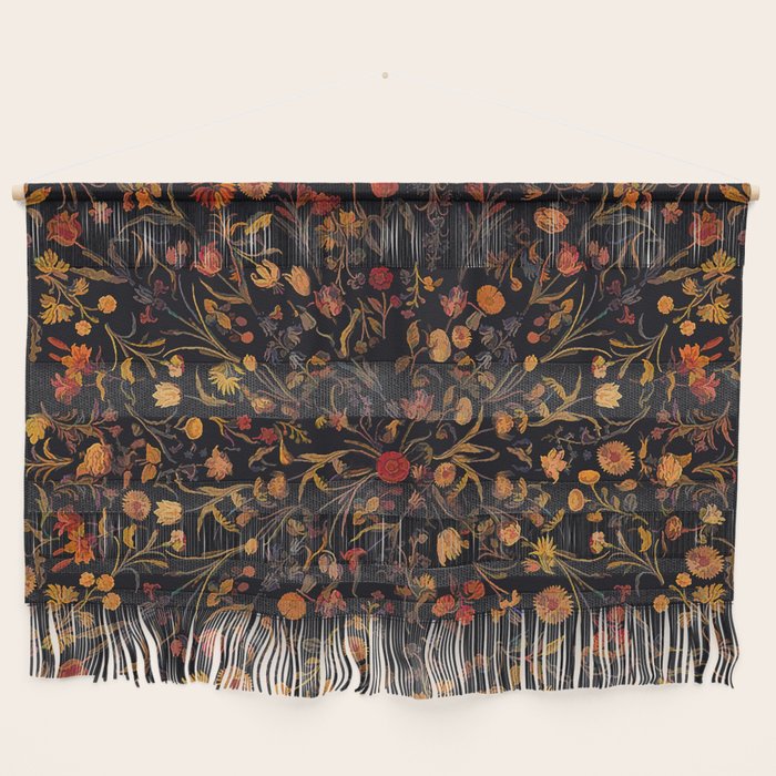 Exotic Midnight Floral Garden Wall Hanging Gallery Image 2