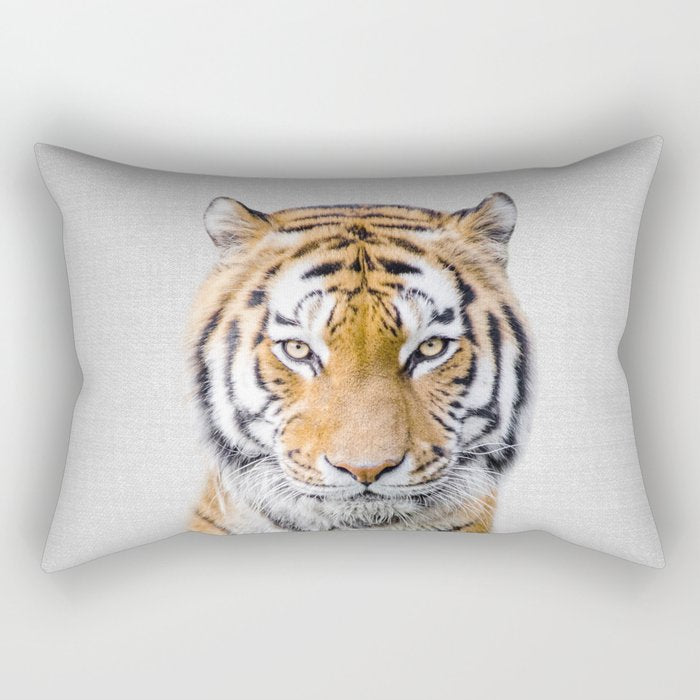 Tiger - Colorful Rectangular Pillow Gallery Image 2