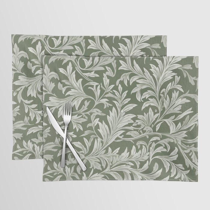 Countryside Bloom Sage Leaf Placemat Gallery Image 1