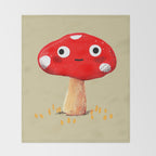 Wall-Eyed Mushroom Throw Blanket Gallery Image 2