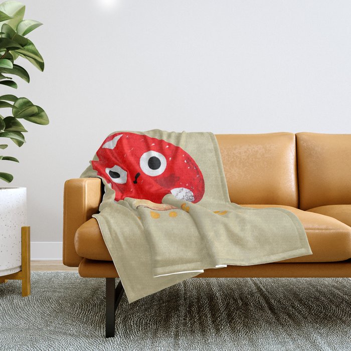 Wall-Eyed Mushroom Throw Blanket Gallery Image 1