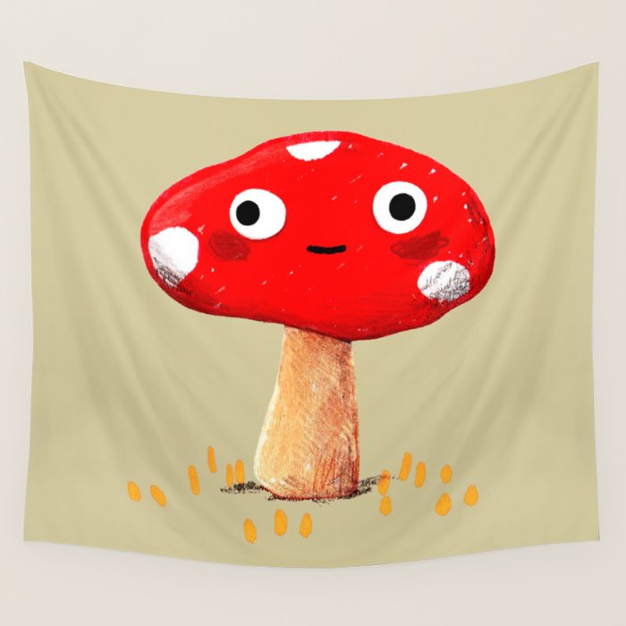 Wall-Eyed Mushroom Wall Tapestry Gallery Image 1