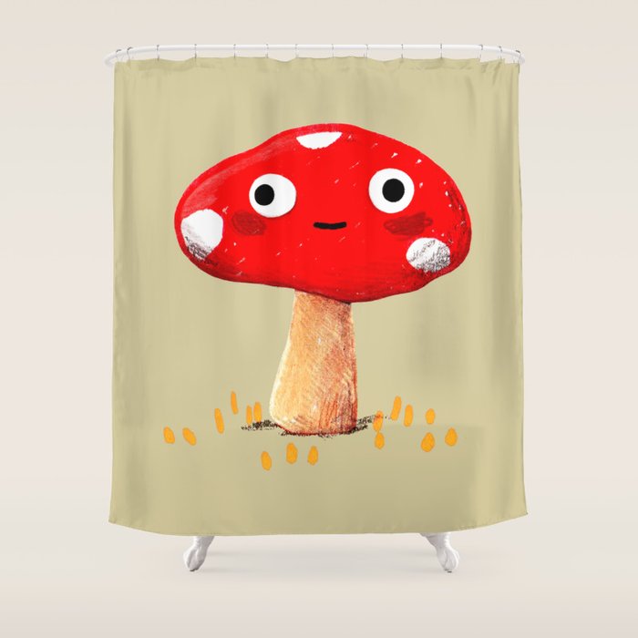 Wall-Eyed Mushroom Shower Curtain Gallery Image 1