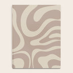 Liquid Swirl Retro Abstract Pattern in Creamy Cocoa Notebook Gallery Image 4