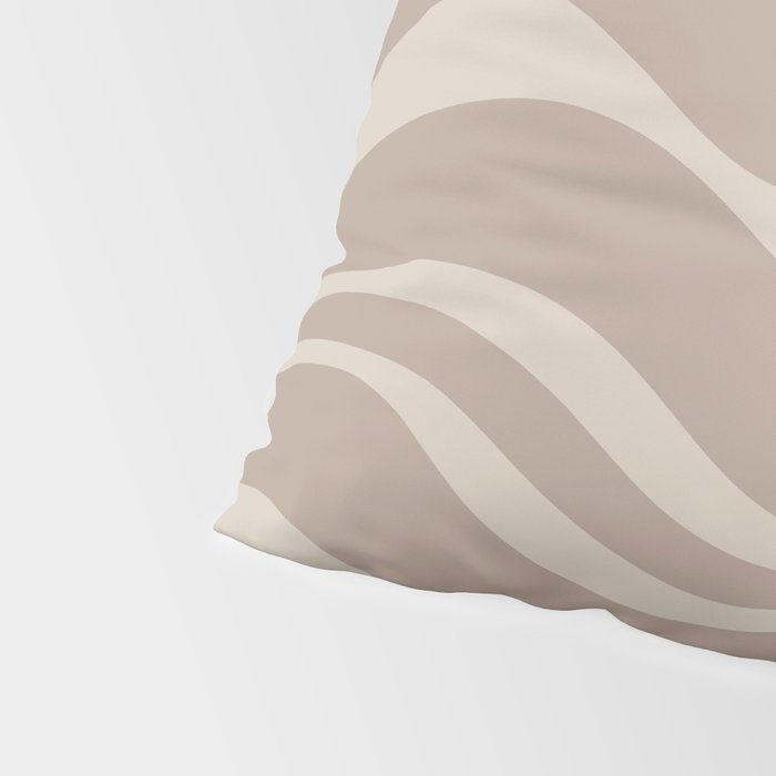 Liquid Swirl Retro Abstract Pattern in Creamy Cocoa Pillow Sham Gallery Image 4
