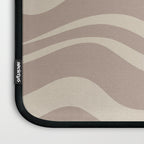 Liquid Swirl Retro Abstract Pattern in Creamy Cocoa Laptop Sleeve Gallery Image 3