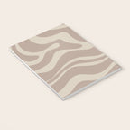 Liquid Swirl Retro Abstract Pattern in Creamy Cocoa Notebook Gallery Image 3