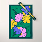 Midnight Summer: Matisse Foliage | Flower Market 001 Wrapping Paper Gallery Image 1