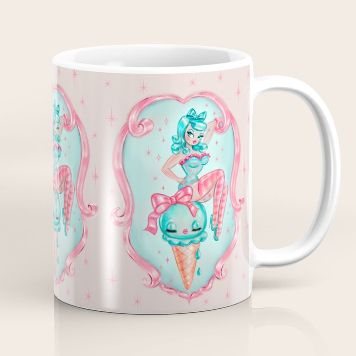 Candy Blue Ice Cream Pin Up Doll Coffee Mug Gallery Image 1