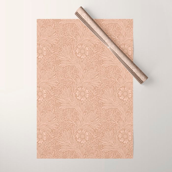 William Morris Marigold Dusky Rose Wrapping Paper Gallery Image 1
