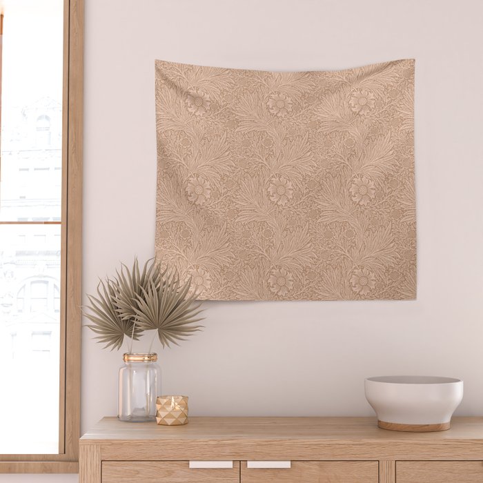 William Morris Marigold Dusky Rose Wall Tapestry Gallery Image 2