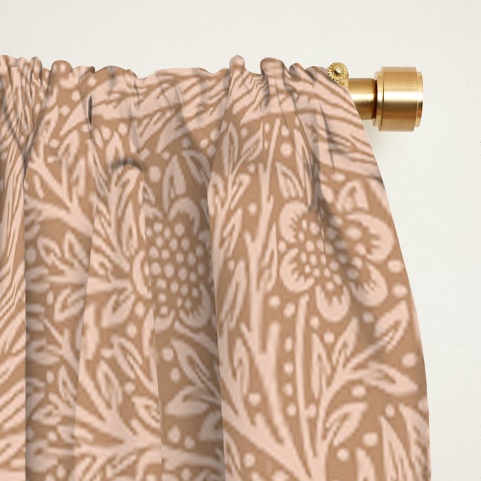 William Morris Marigold Dusky Rose Window Curtain Gallery Image 2
