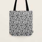 Fun black and white doodle art pattern Tote Bag Gallery Image 1